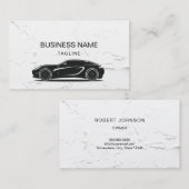 Uber taxichauffeur auto detaillering professionele visitekaartje (Voorkant / Achterkant)