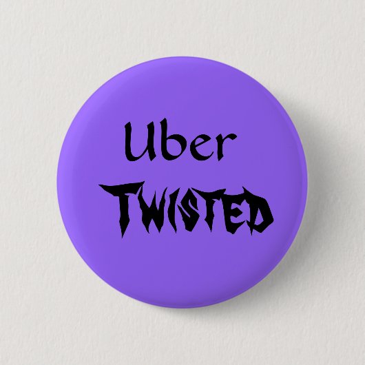 Uber, Twisted Ronde Button 5,7 Cm (Voorkant)