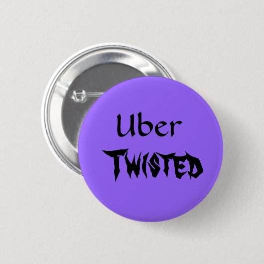 Uber, Twisted Ronde Button 5,7 Cm (Voorkant /achterkant)