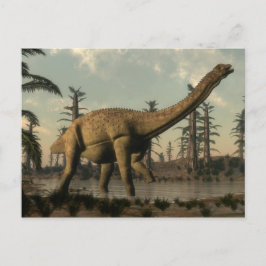 Uberabatitan dinosaurus in het meer briefkaart