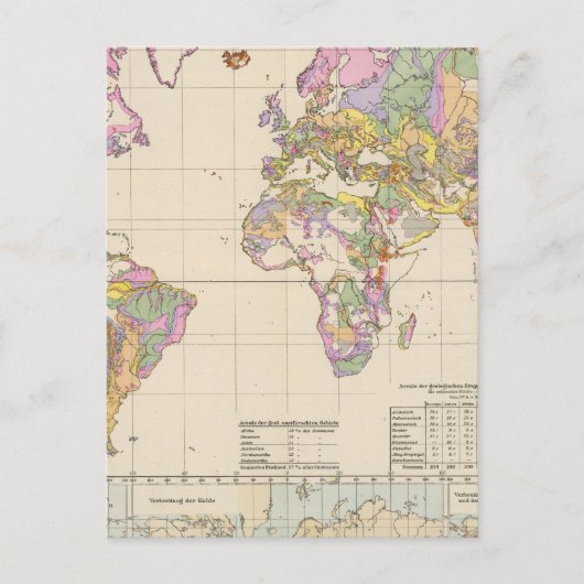 Ubersicht der Erde - Overzicht van de Earth Map Briefkaart (Voorkant)