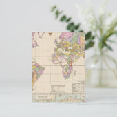 Ubersicht der Erde - Overzicht van de Earth Map Briefkaart (Staand voorkant)