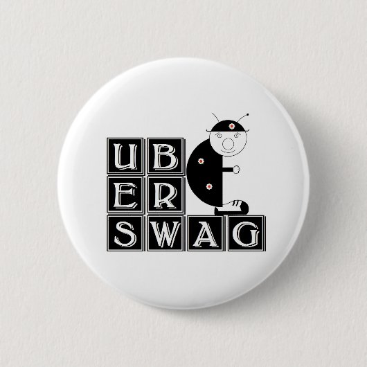 Uberswag ladybird Bernie Ronde Button 5,7 Cm (Voorkant)