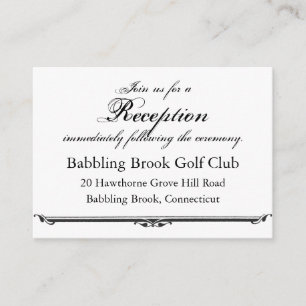 Ubi Caritas et Amor Wedding Reception Card Templat Informatiekaartje