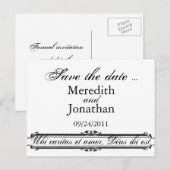 Ubi Caritas et Amor Wedding Save the Date Sjabloon (Voorkant / Achterkant)