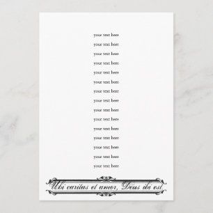 Ubi Caritas et Amor Wedding Sjabloon Kaart