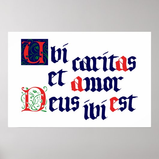 Ubi Caritas Poster (Voorkant)