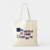 Ubi Caritas Tote Bag (Achterkant)