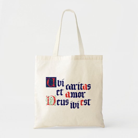 Ubi Caritas Tote Bag (Voorkant)