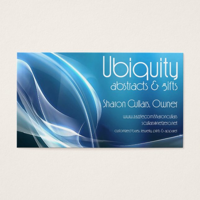ubiquityblauw wit abstracte kaart (Voorkant)
