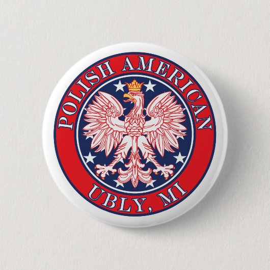 Ubly Michigan Polish Ronde Button 5,7 Cm (Voorkant)