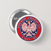 Ubly Michigan Polish Ronde Button 5,7 Cm (Voorkant /achterkant)