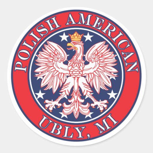 Ubly Michigan Polish Ronde Sticker (Voorkant)