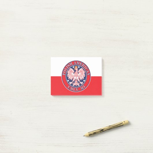Ubly Michigan Poolse adelaar Post-it® Notes (Op bureau)