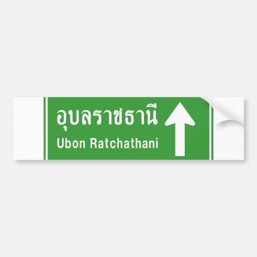 Ubon Ratchathani Ahead ⚠ Thai Traffic Sign ⚠ Bumpersticker (Voorkant)