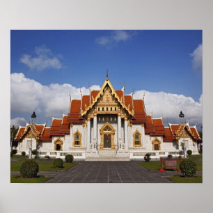 Ubosot-hal of Bot, Wat Benchamabophit, Bangkok, Poster
