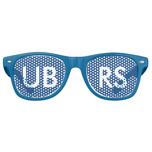 UBRS BLAUWE bril voor FANS! Retro Zonnebril (Voorkant)