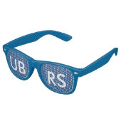 UBRS BLAUWE bril voor FANS! Retro Zonnebril (Gekanteld)