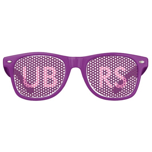UBRS paarse bril voor FANS! Retro Zonnebril (Voorkant)