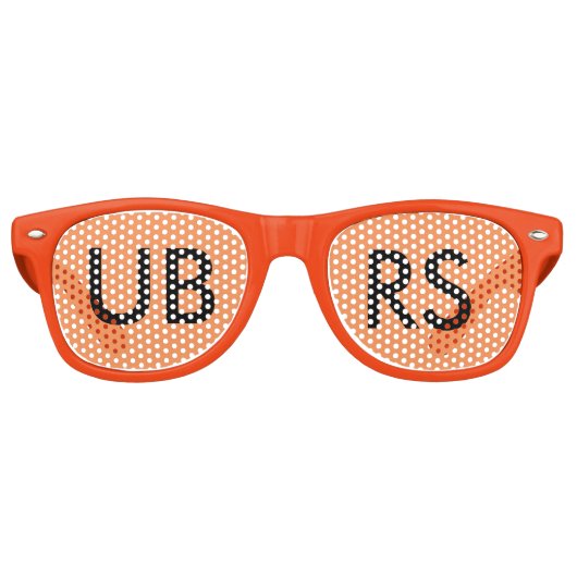 UBRS Party Shades! ORANGE Retro Zonnebril (Voorkant)