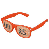 UBRS Party Shades! ORANGE Retro Zonnebril (Gekanteld)