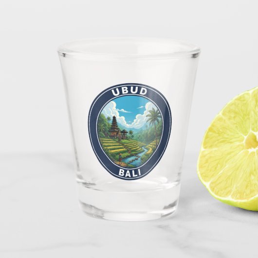 Ubud Bali Indonesia Travel Shot Glas (Voorkant)