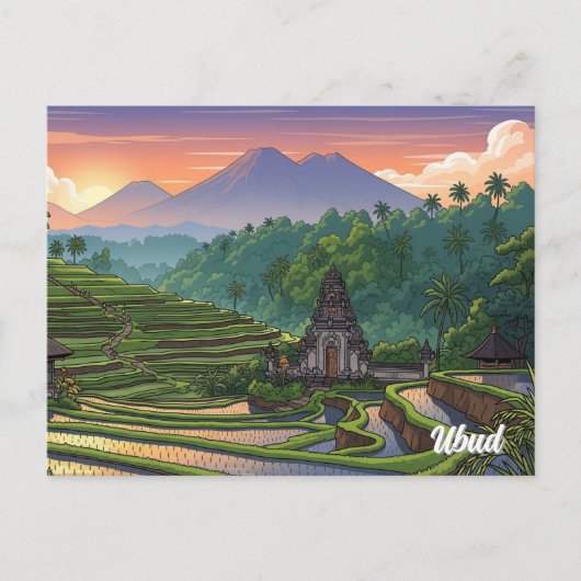 Ubud Bali Indonesië Reizen Briefkaart (Voorkant)