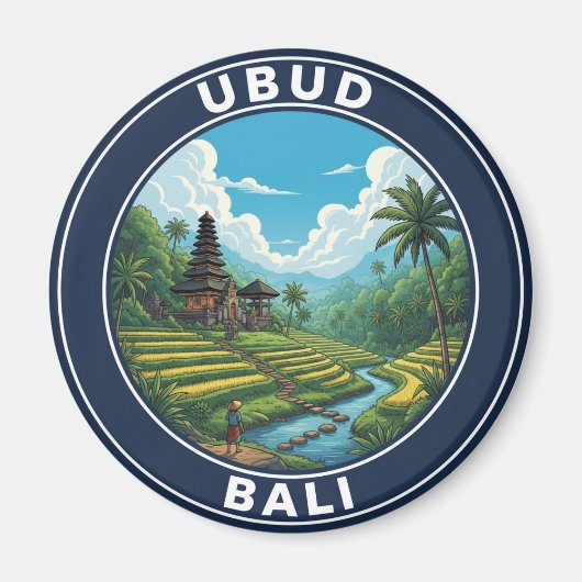 Ubud Bali Indonesië Reizen Magneet (Voorkant)