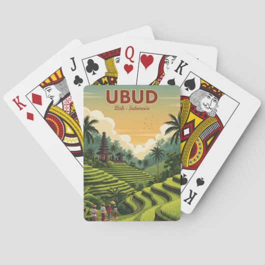 Ubud Bali Indonesië Reizen Pokerkaarten (Achterkant)