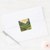 Ubud Bali Indonesië Reizen Vierkante Sticker (Envelop)