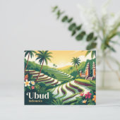 Ubud Indonesië Briefkaart (Staand voorkant)