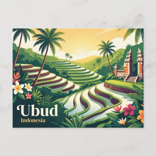 Ubud Indonesië Briefkaart (Voorkant)