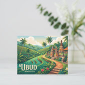 Ubud Indonesië Briefkaart (Staand voorkant)