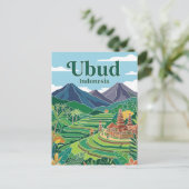 Ubud Indonesië Briefkaart (Staand voorkant)