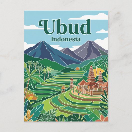 Ubud Indonesië Briefkaart (Voorkant)