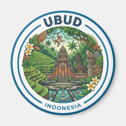 Ubud Indonesië Magneet (Voorkant)