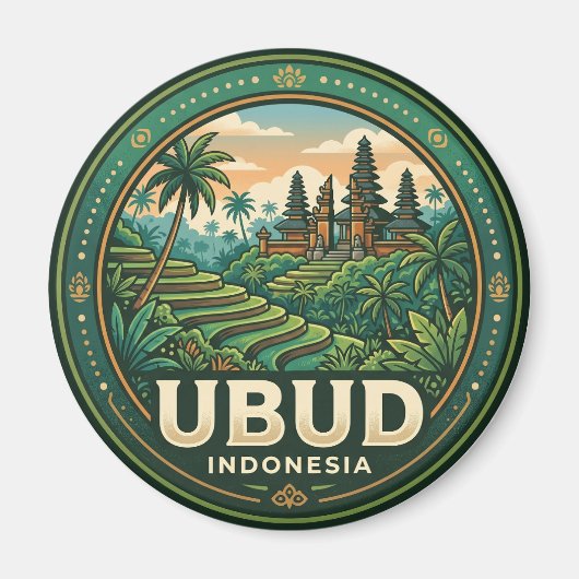 Ubud Indonesië Magneet (Voorkant)