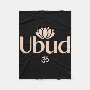 Ubud Li Aum Om Spirituele Lotusbloem Meditatie Y Fleece Deken