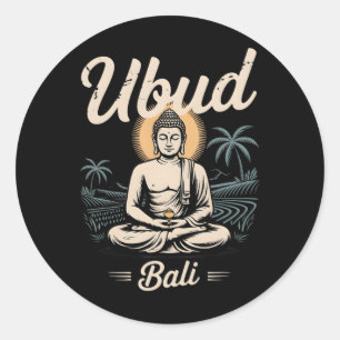 Ubud Li Buddha Spirituele Yoga Meditatie  Ronde Sticker