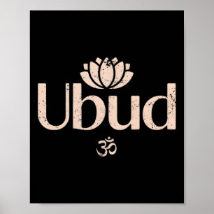 Ubud Li Om Spirituele Lotus Reis Meditatie Yoga Poster