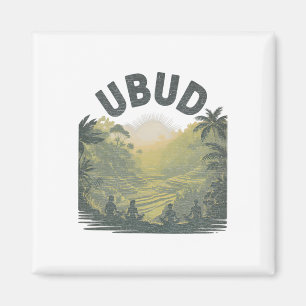 Ubud Li Rijstvelden Jungle Meditatie Yoga Magneet