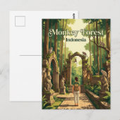 Ubud Monkey Forest Indonesia Briefkaart (Voorkant / Achterkant)