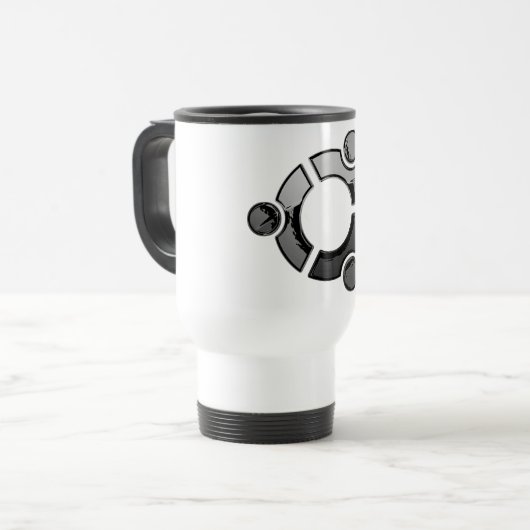 Ubuntu (chroom) reisbeker (Voorkant links)