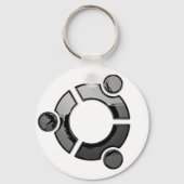 Ubuntu (chroom) sleutelhanger (Voorkant)