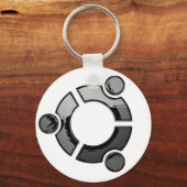 Ubuntu (chroom) sleutelhanger (Voorkant)