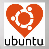 Ubuntu "hart" poster (Voorkant)