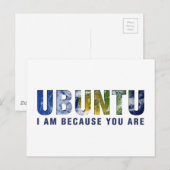 Ubuntu - Ik ben omdat je bent Briefkaart (Voorkant / Achterkant)