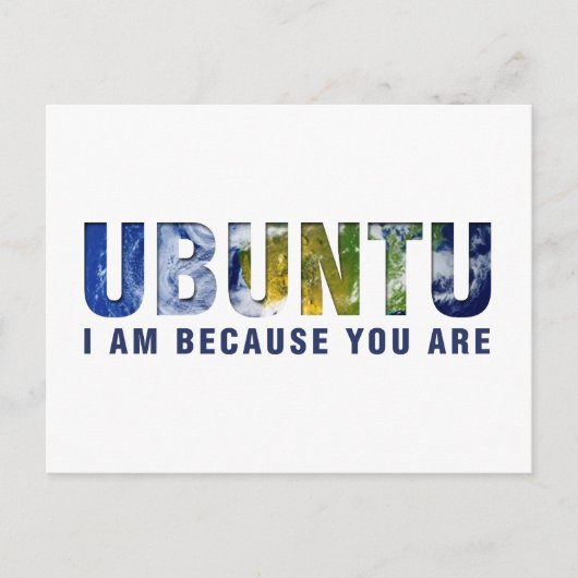 Ubuntu - Ik ben omdat je bent Briefkaart (Voorkant)