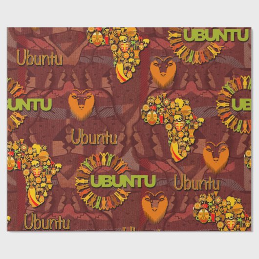Ubuntu - Ik ben omdat we dat zijn. Cadeaupapier (Vlak)