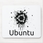 Ubuntu inkblot Mousepad Muismat (Voorkant)